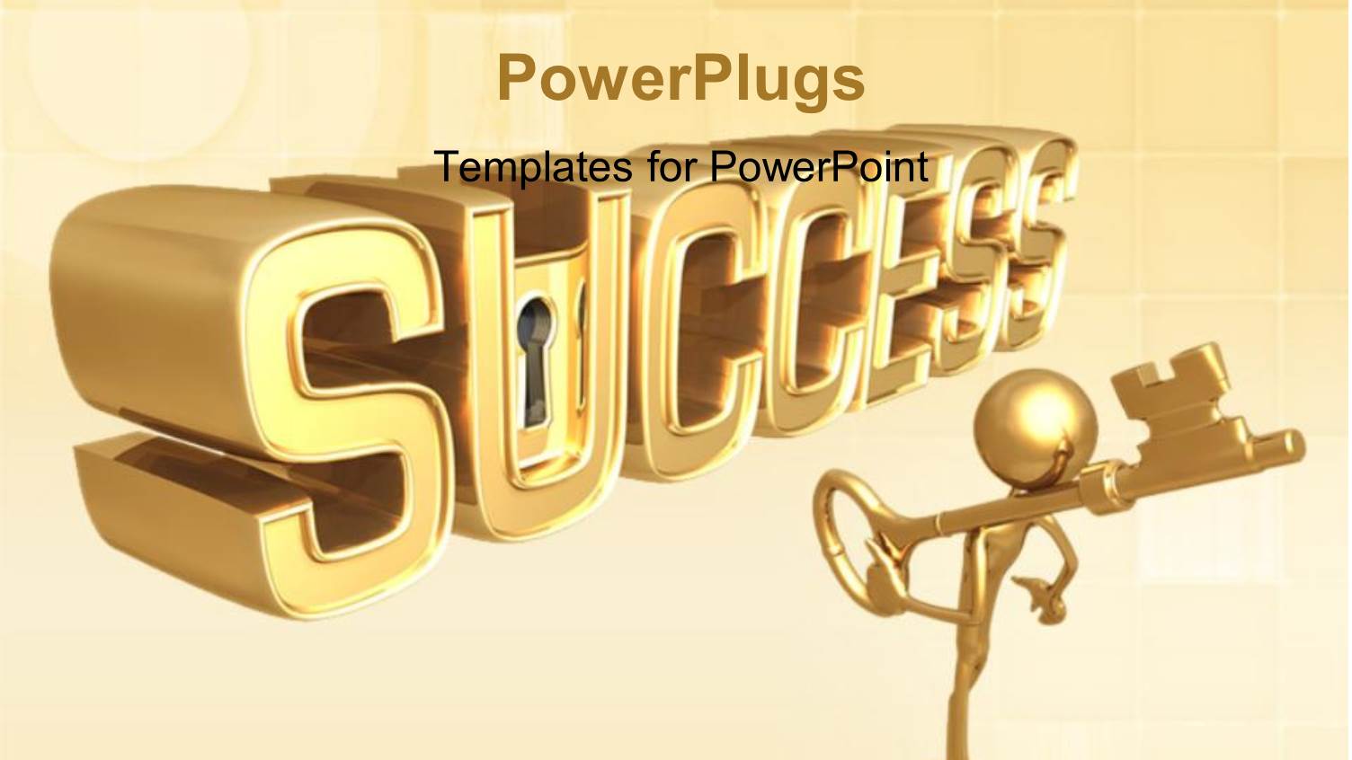 a Person with a Key and Success in the Background