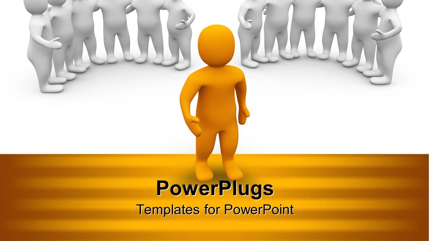 a Person Leading the other Ones with White Background