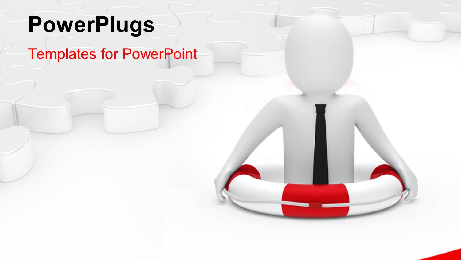 a Person with a Lifesaver and Puzzles in the Background