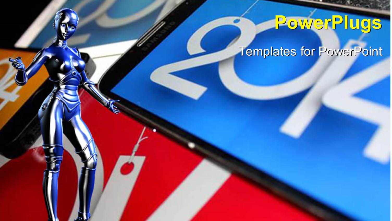 a Person with a Mobile Phone in the Background