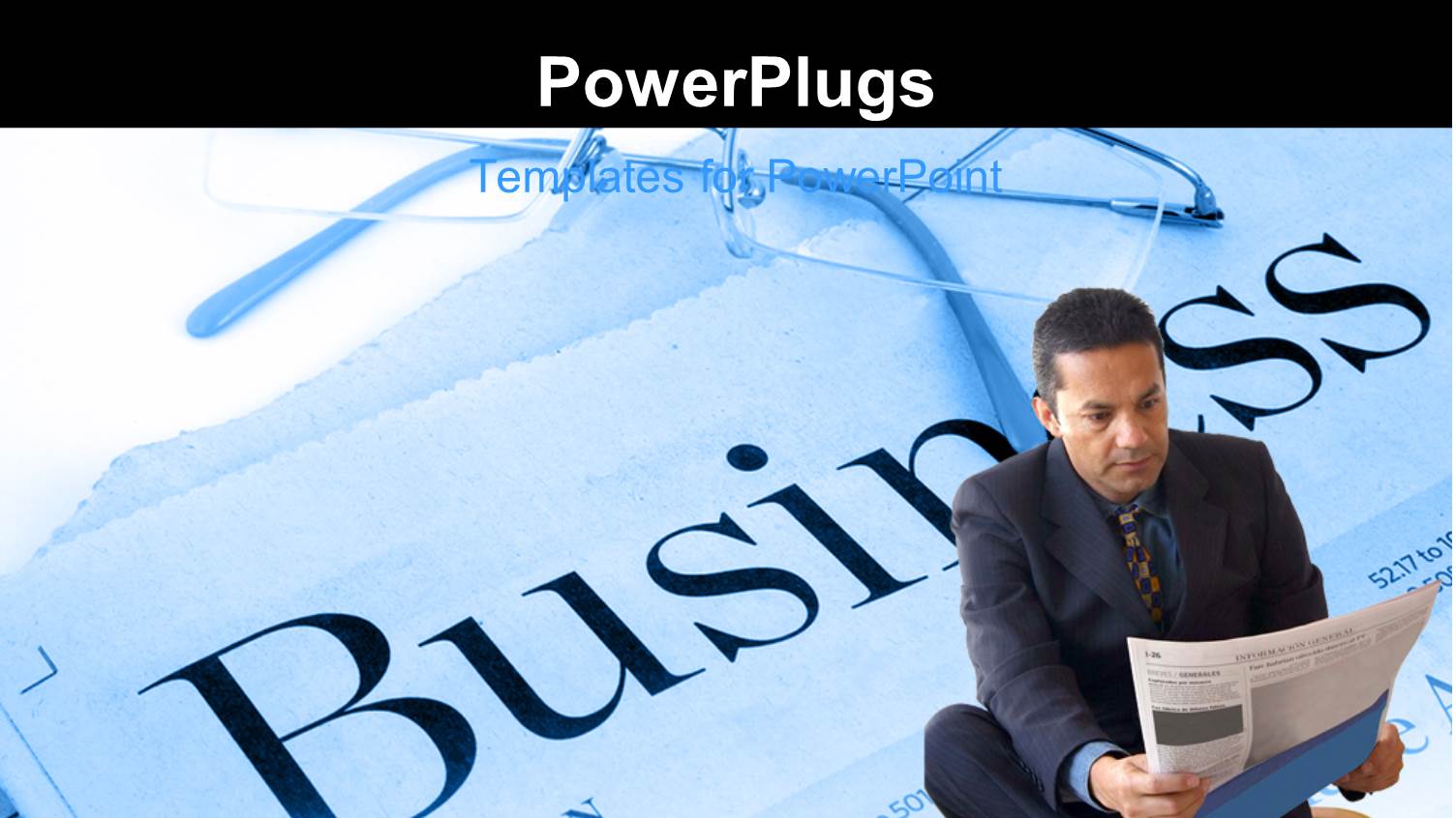 a Person with a Newspaper and a Place for Text