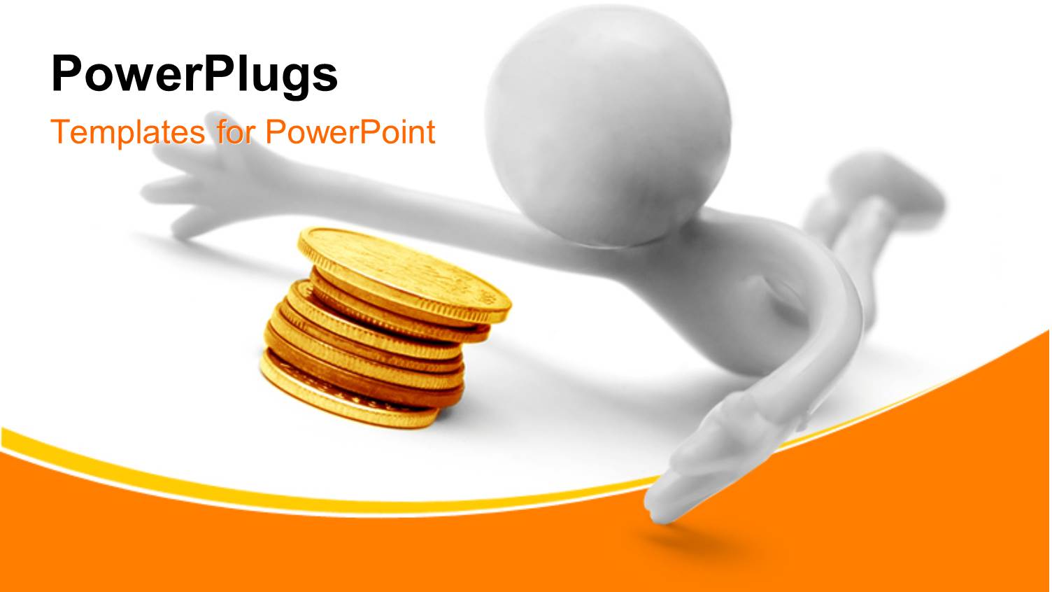 a Person with a Number of Coins and White Background