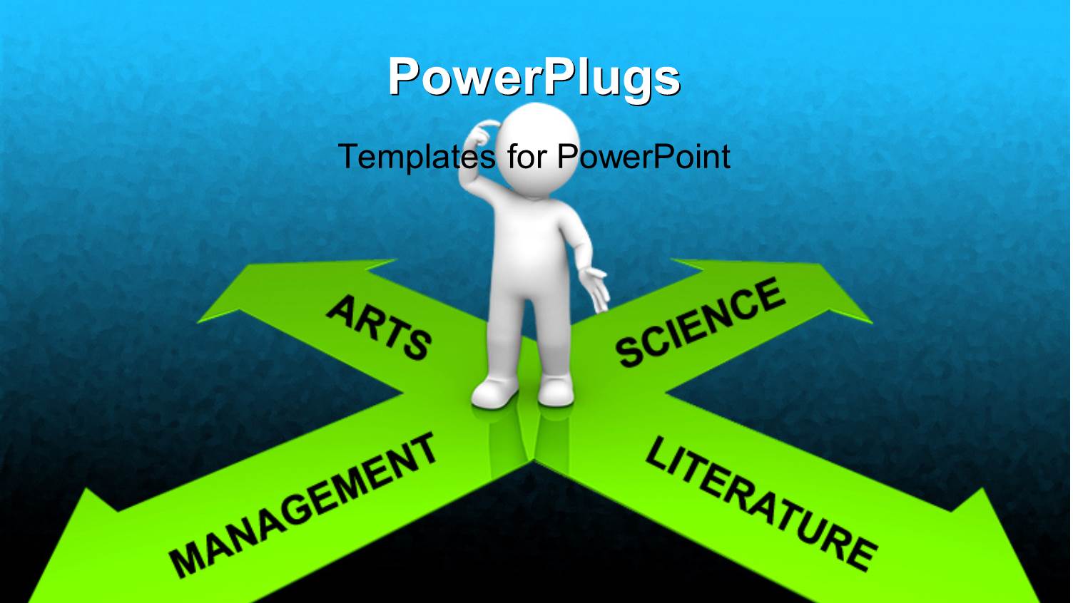 a Person with a Number of Options with Bluish Background