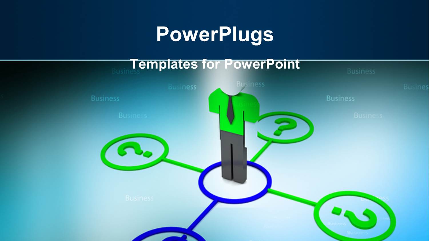 a Person with a Number of Signs and Bluish Background