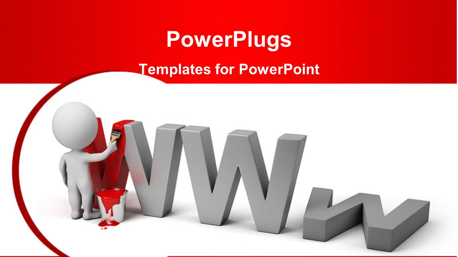 a Person Painting the Word Www with Reddish Background