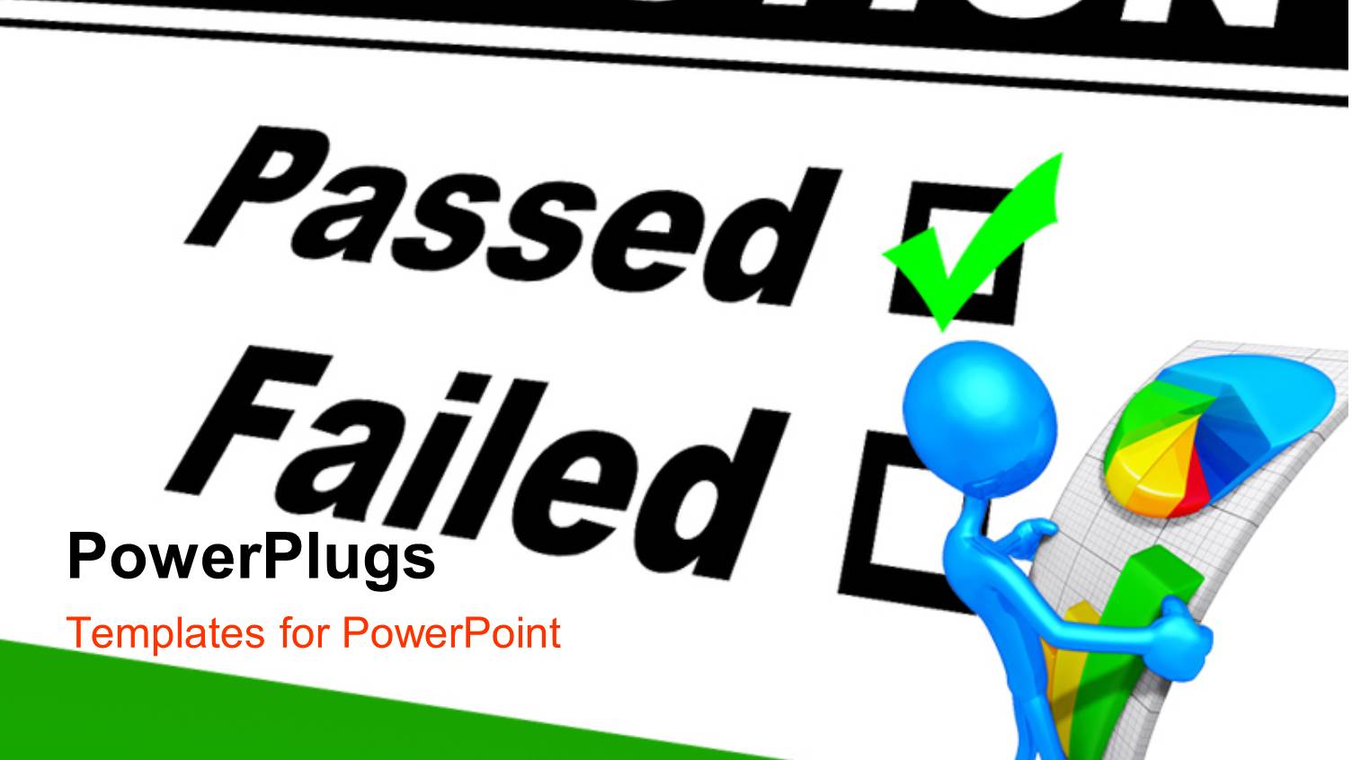 a Person with a Pie Chart and a Document in Background