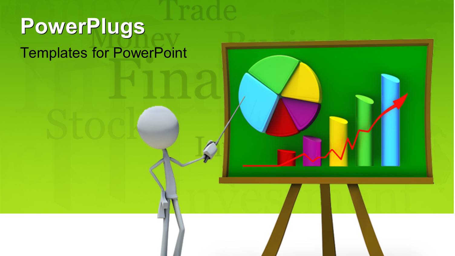 a Person with a Pie Chart and a Graph