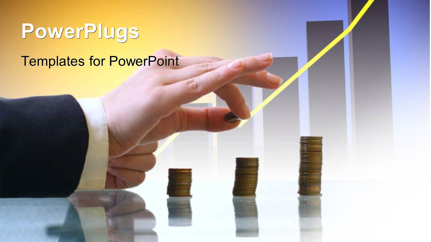 a Person Placing the Coins with Yellowish Background