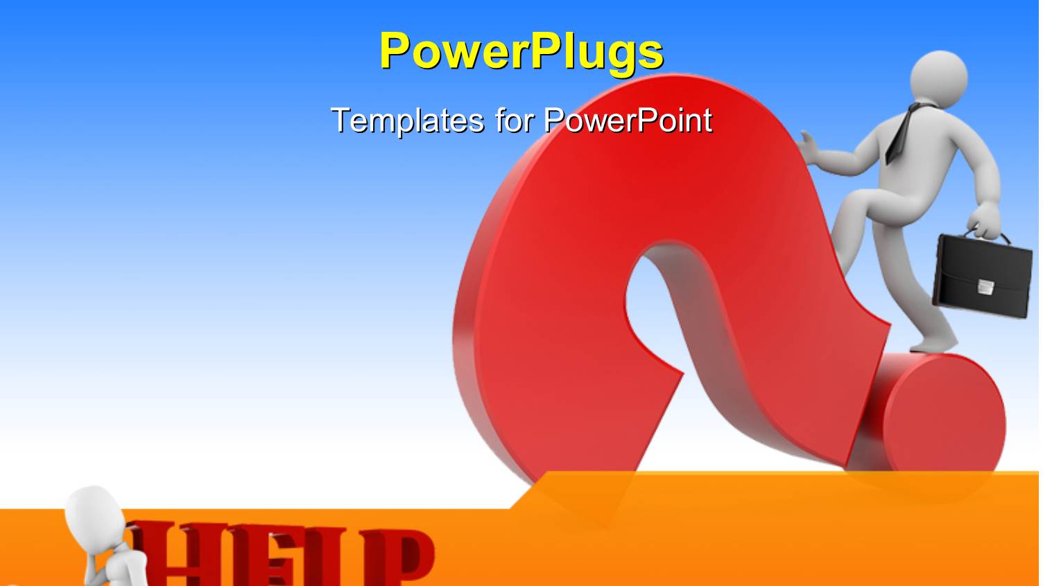 a Person with a Question Mark and Bluish Background