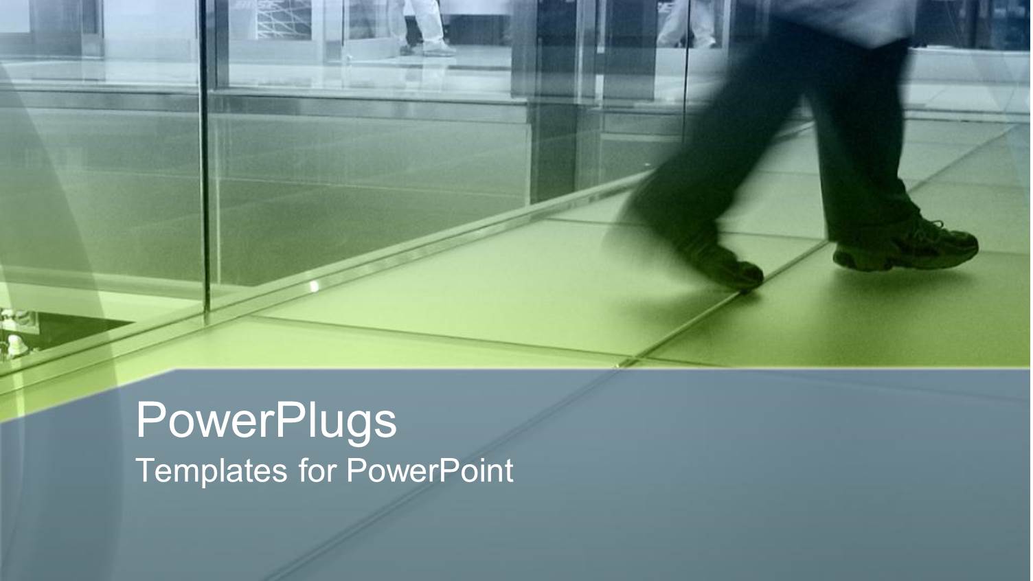 a Person Running on a Green Floor