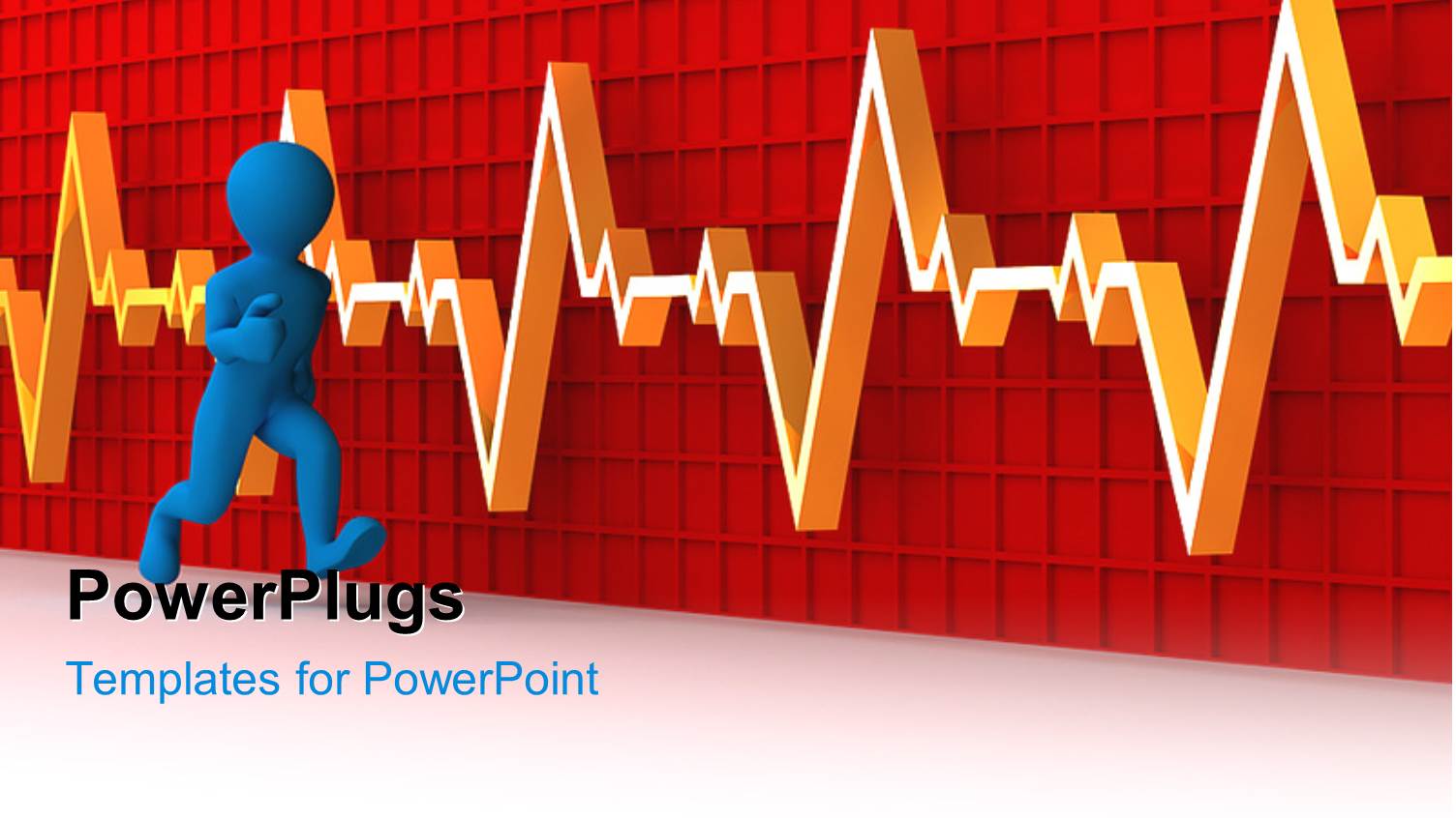 a Person Running with a Heartbeat Line in the Background