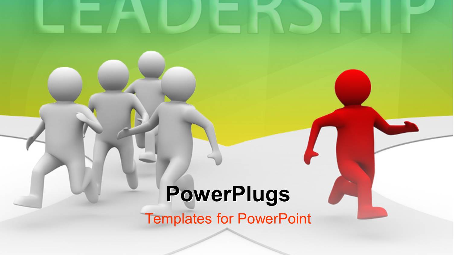 a Person Running in the Right Direction with Word Leadership in Background