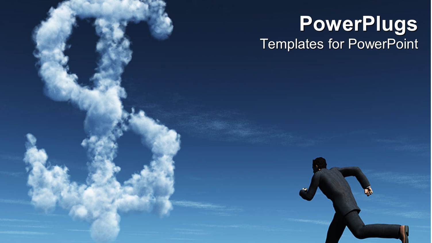 a Person Running Towards the Dollar Sign