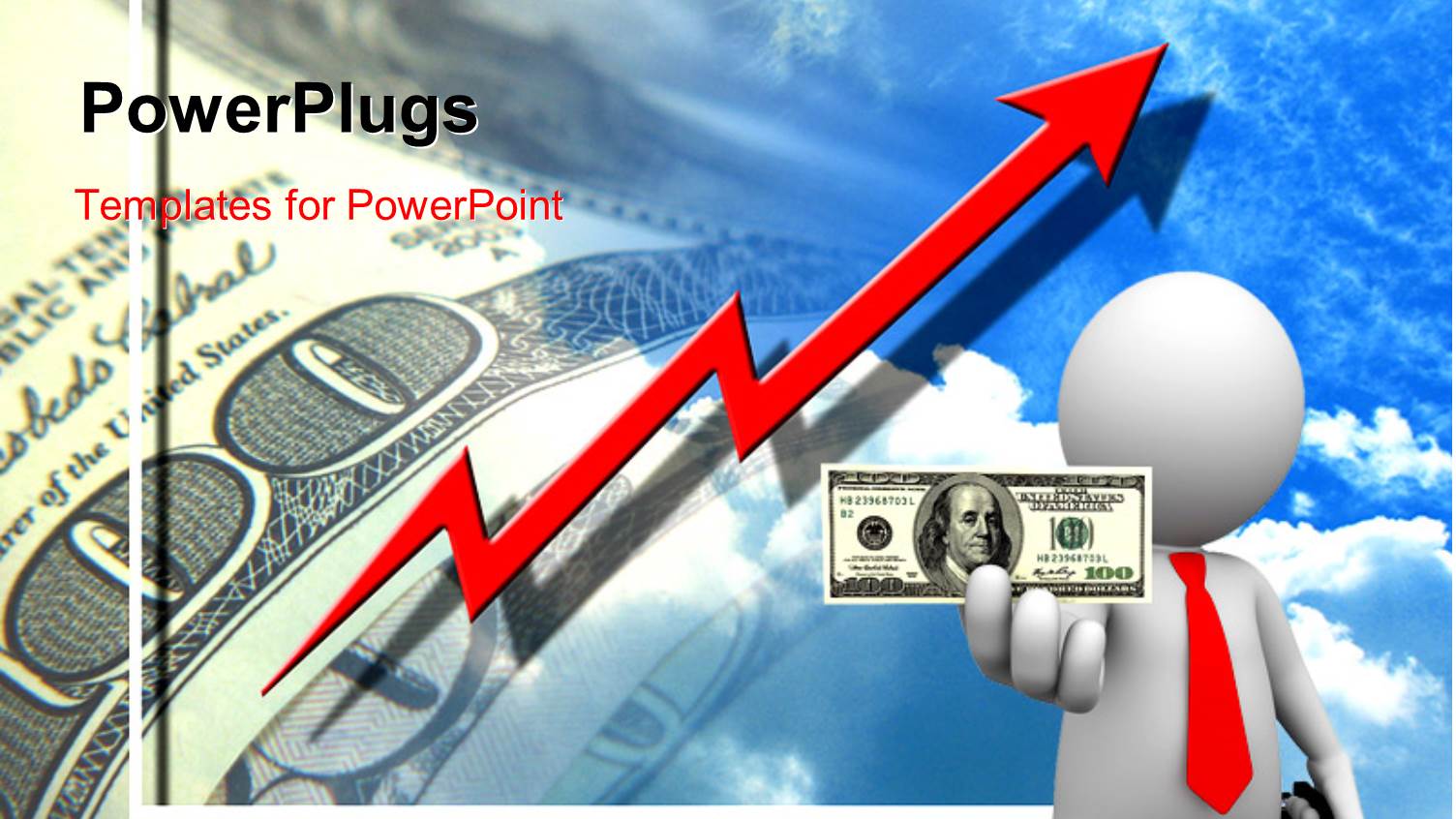 a Person Showing the Dollar Note with Bluish Background and Place for Text