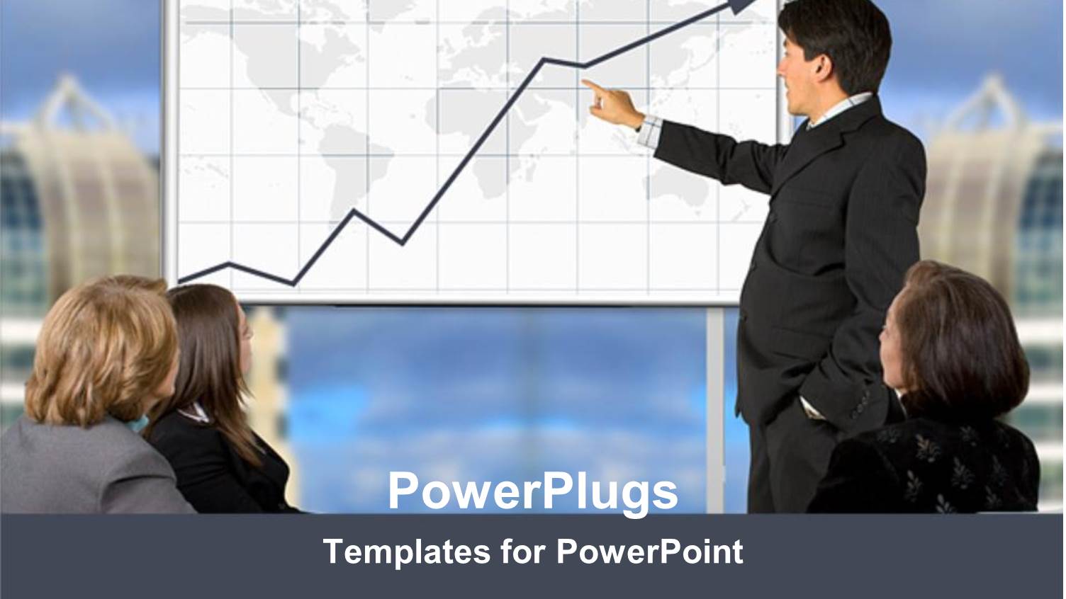 a Person Showing the Growth of Business with the Help Pf a Graph