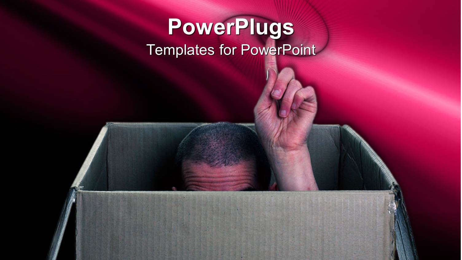 a Person Showing his Index Finger from the Box