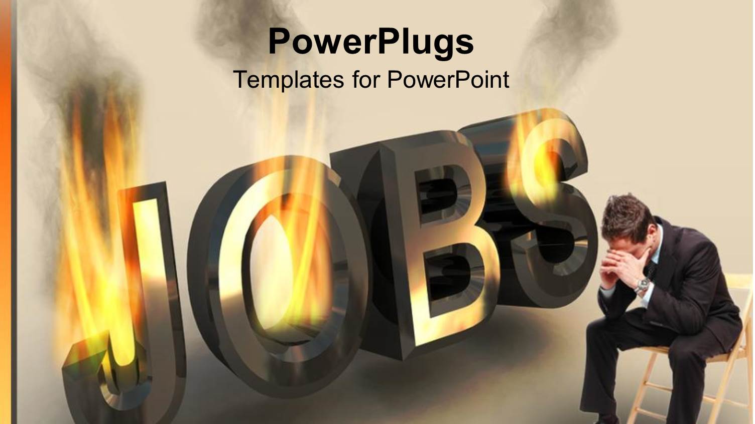 a Person Sitting Worried with the Word Jobs