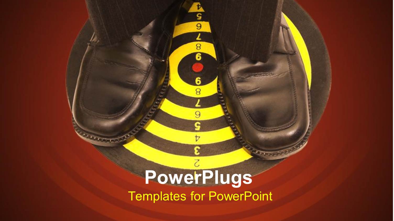 a Person Standing on the Dartboard