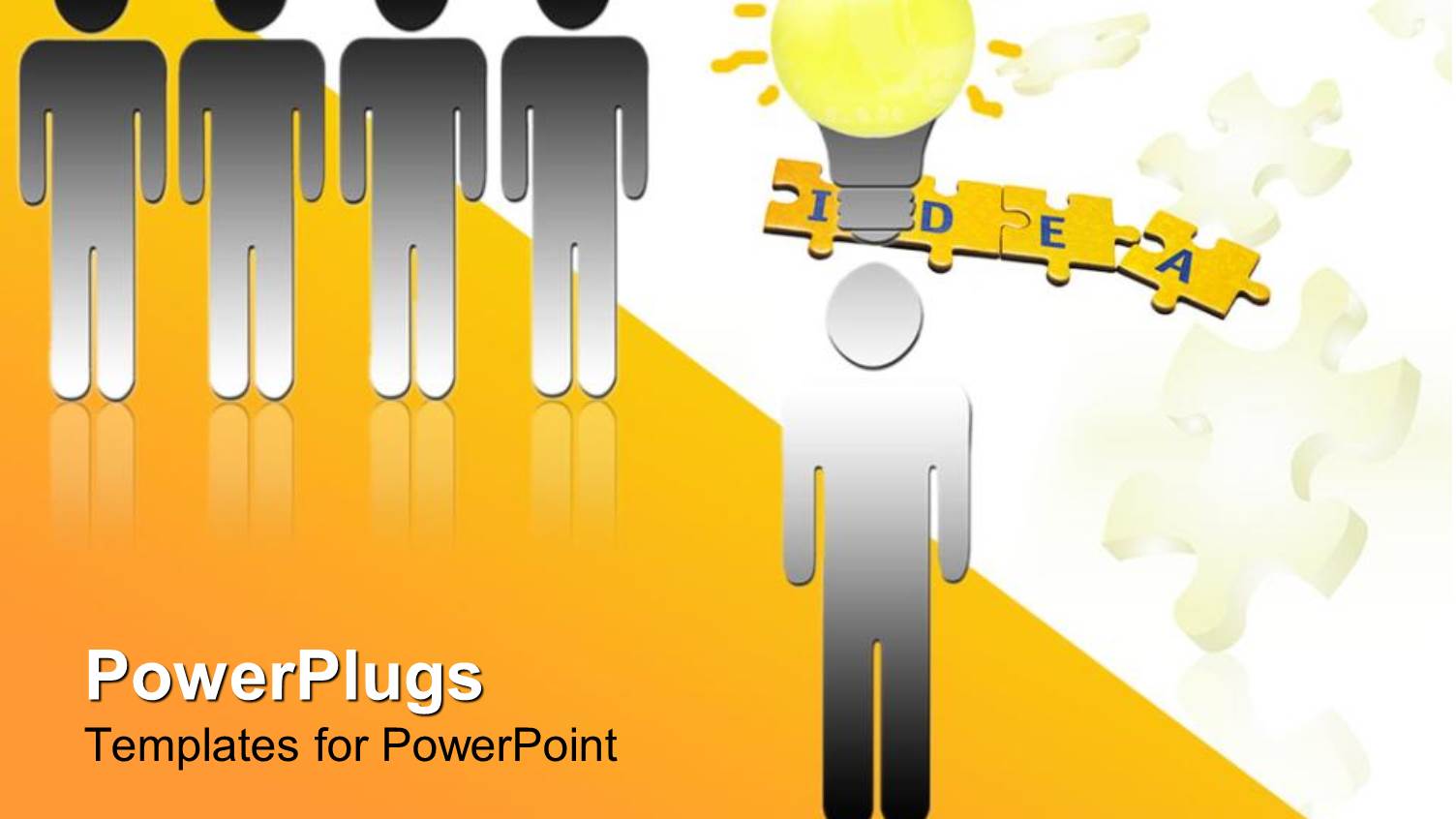 a Person Standing Out because he has an Idea