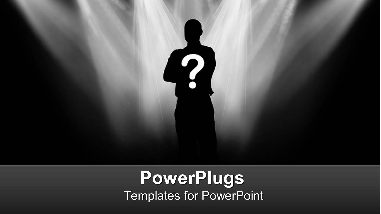 a Person Standing Under Lights with Black Background