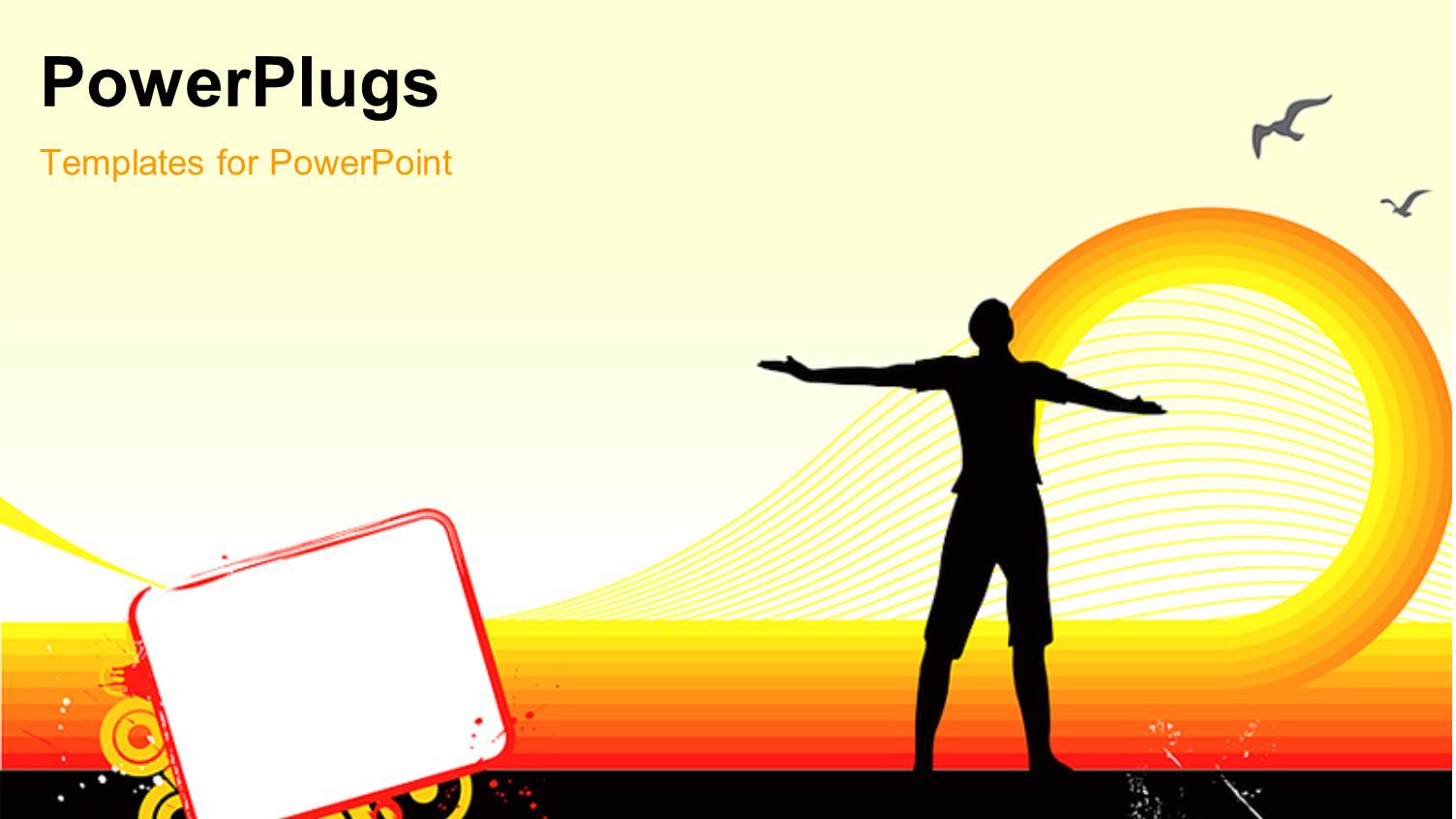 a Person with a Sunset and Various Birds in Background