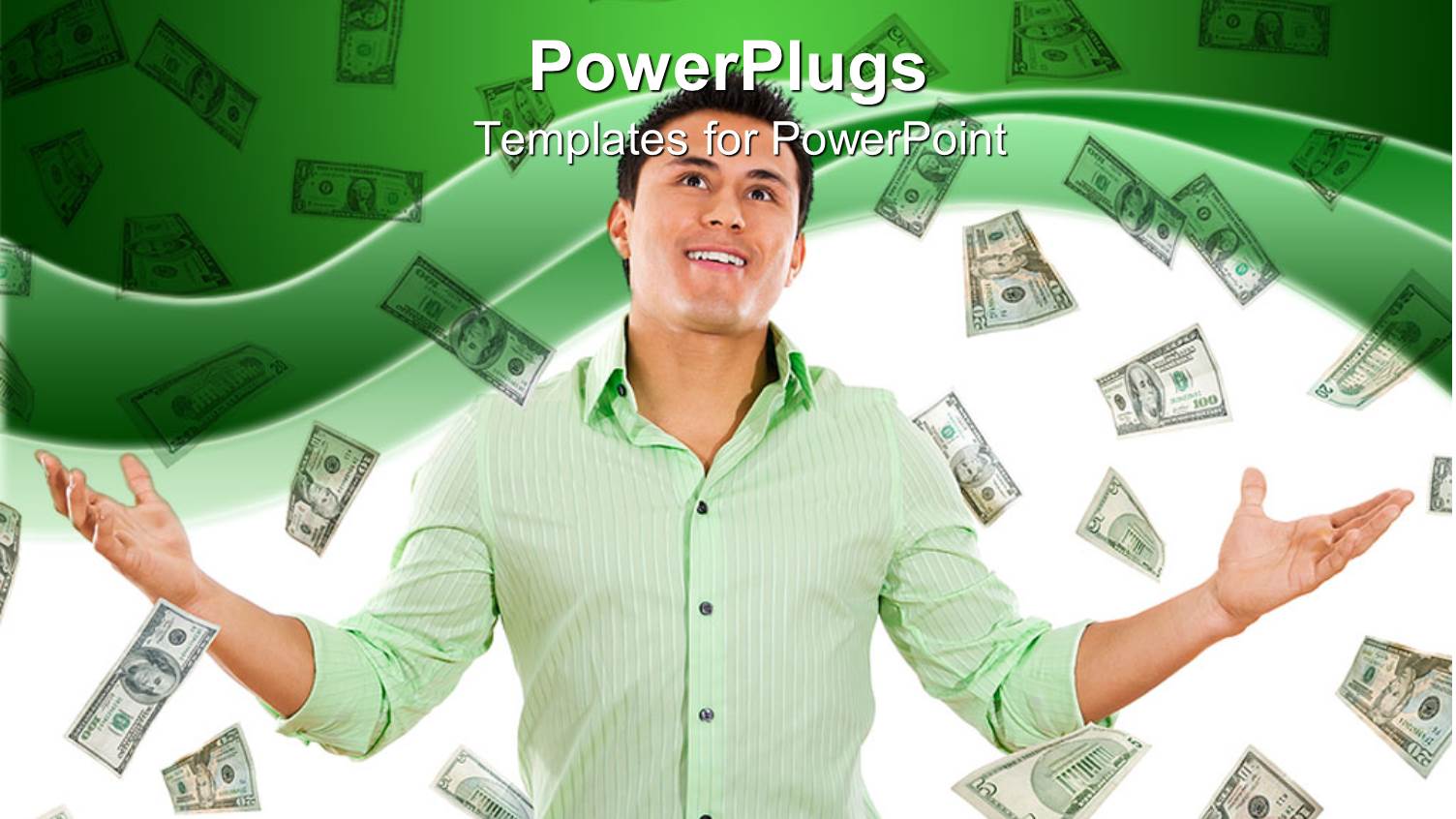 a Person Thinking with a Number of Dollar Notes in the Background