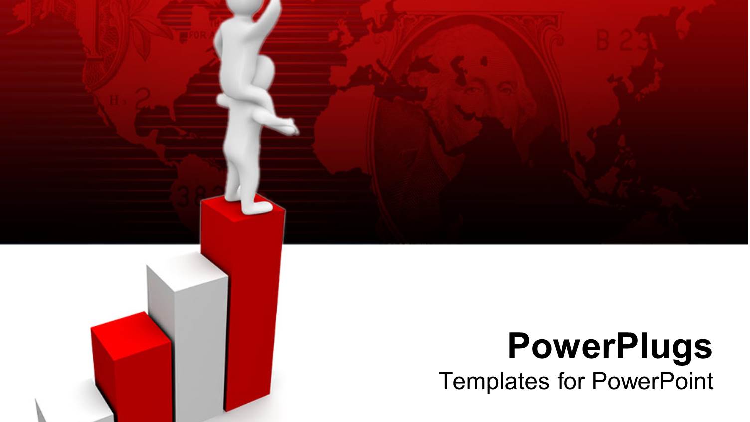 a Person on Top of Another with Red Background