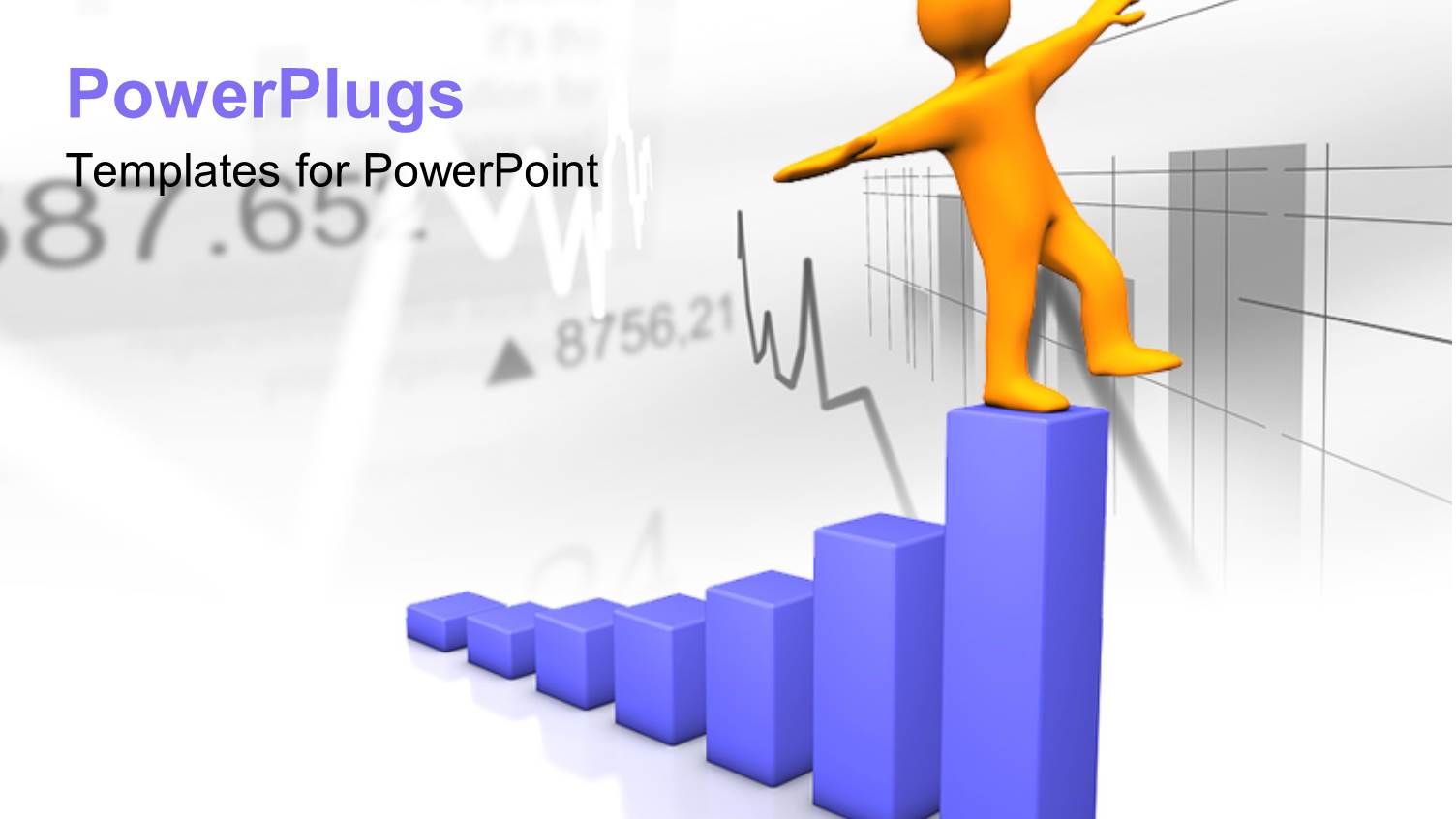 a Person on Top of the Bar with a Financial Report in the Background