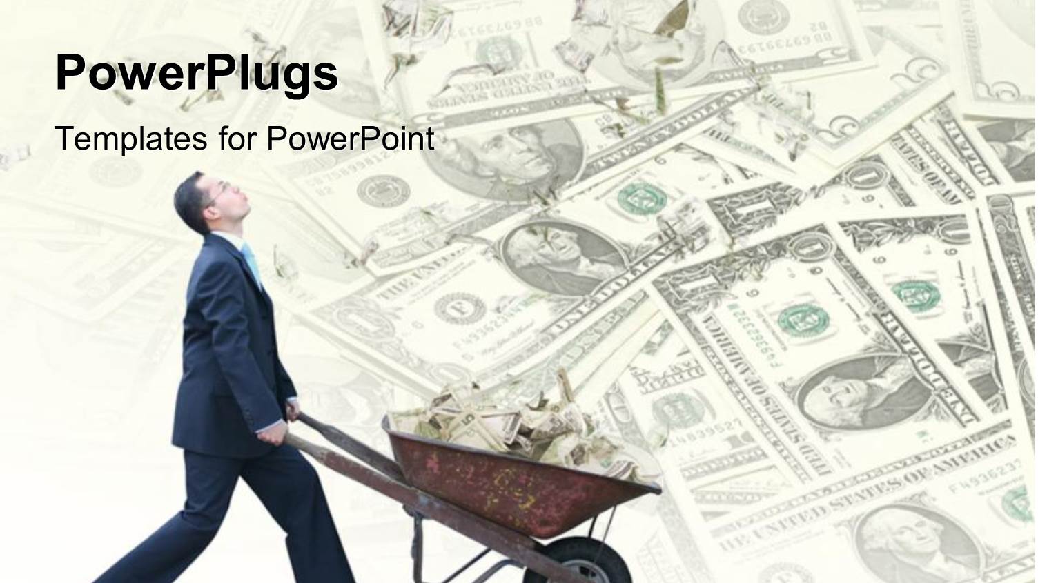 a Person Trying to Catch the Dollars Falling from the Sky