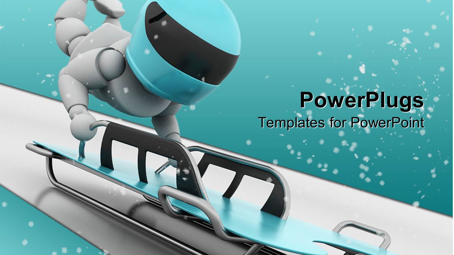 a Person Trying to Compete in Skeleton Bobsleigh with Full Throtle