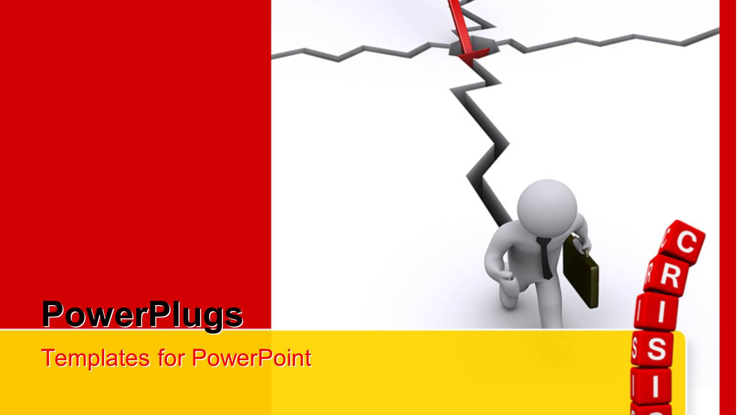 a Person Trying to Escape from the Crack with White Background