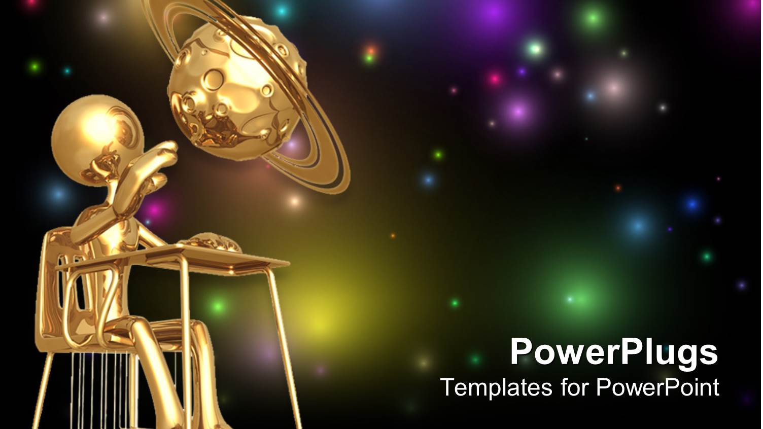 a Person Trying to Touchj a Planet with Galaxies in the Background