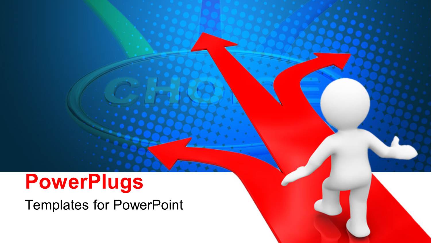 a Person Walking on the Arrow with Bluish Background