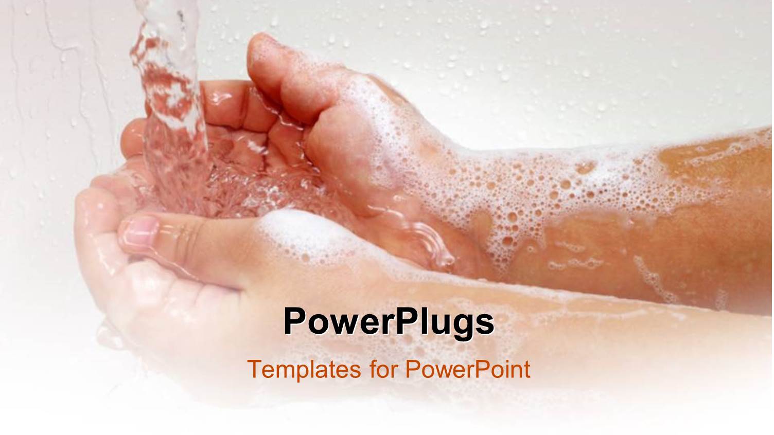 a Person Washing his Hands Along with Place for Text