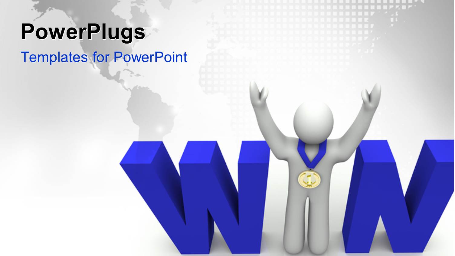 a Person Winning the Gold Medal with Map in the Background