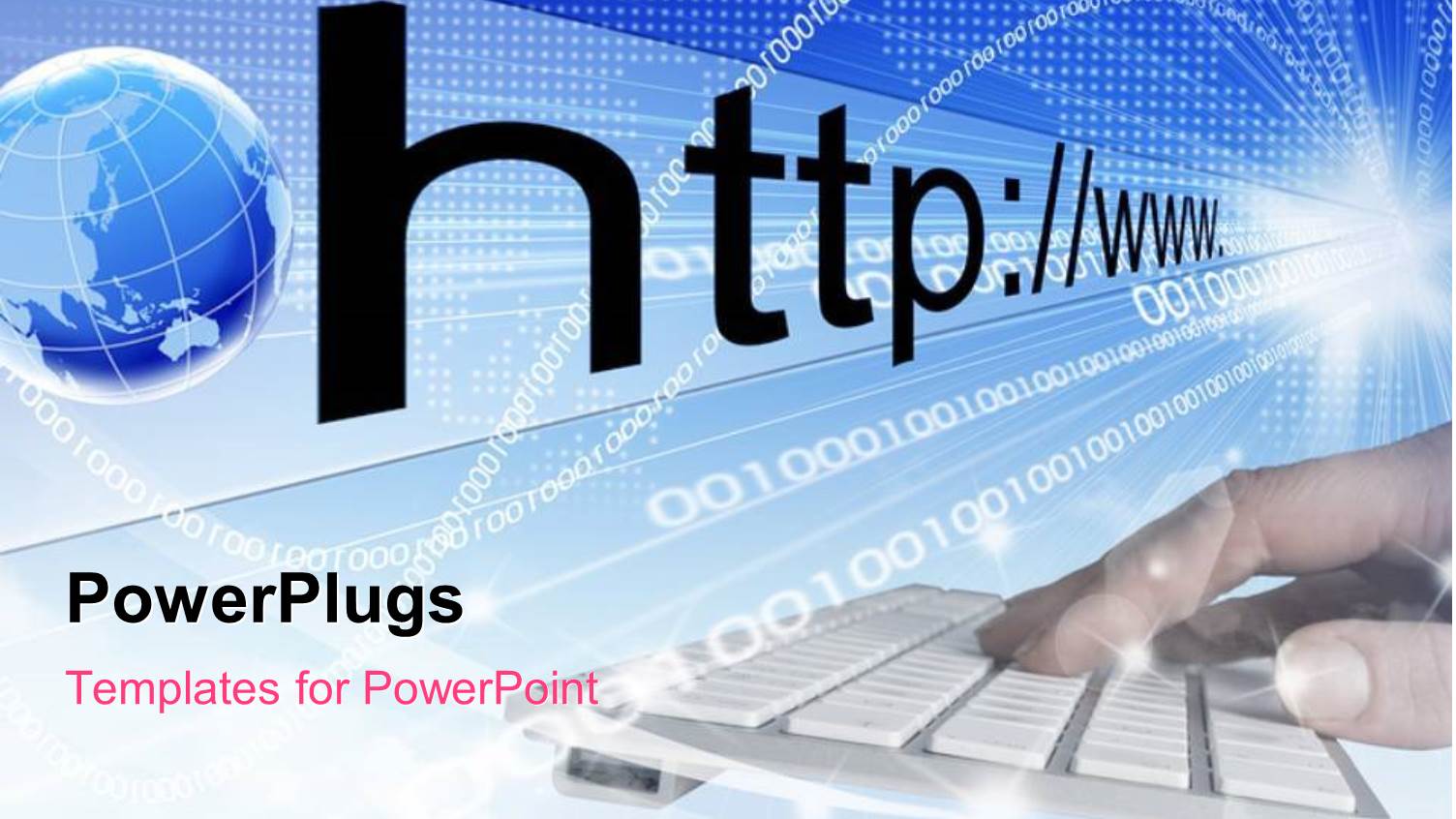 a Person Working on the Keyboard with the Globe in the Background