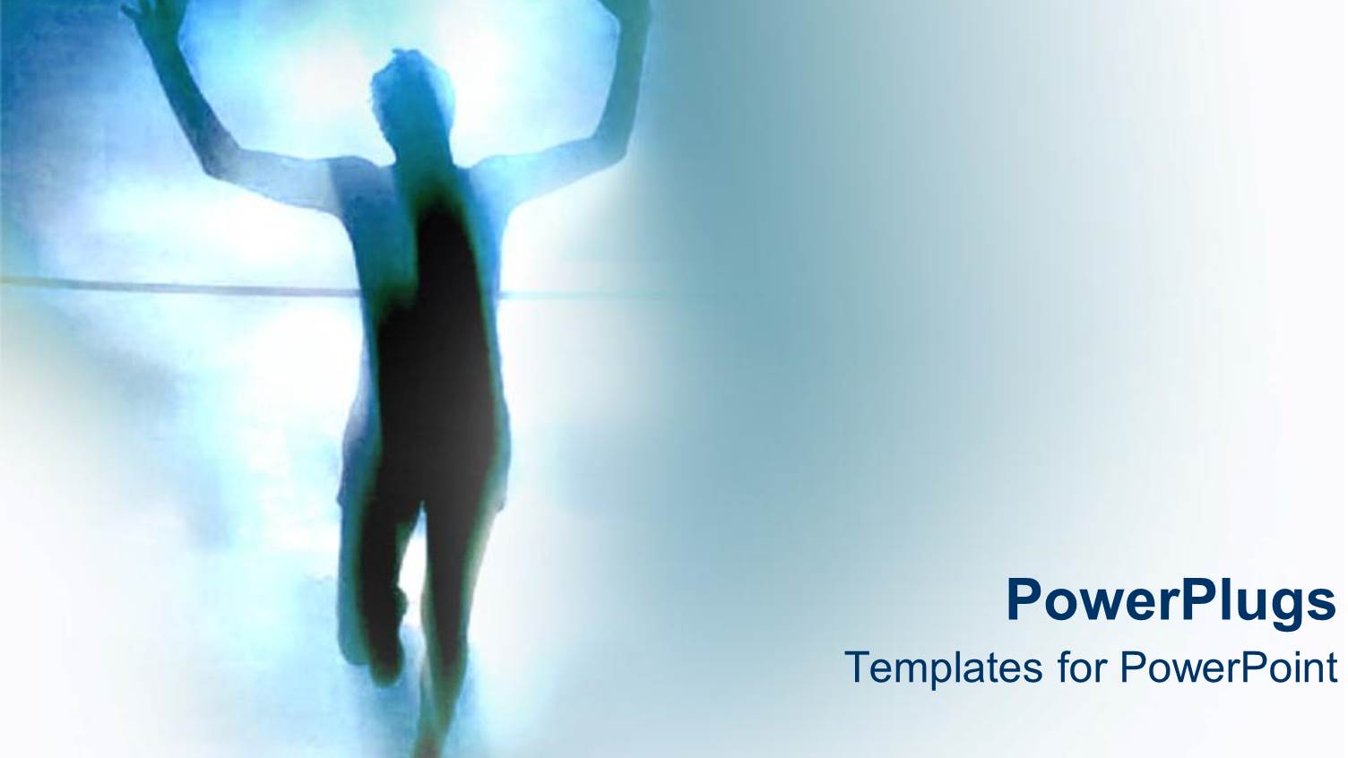 Personal Race Success Achievement Running Man White Background