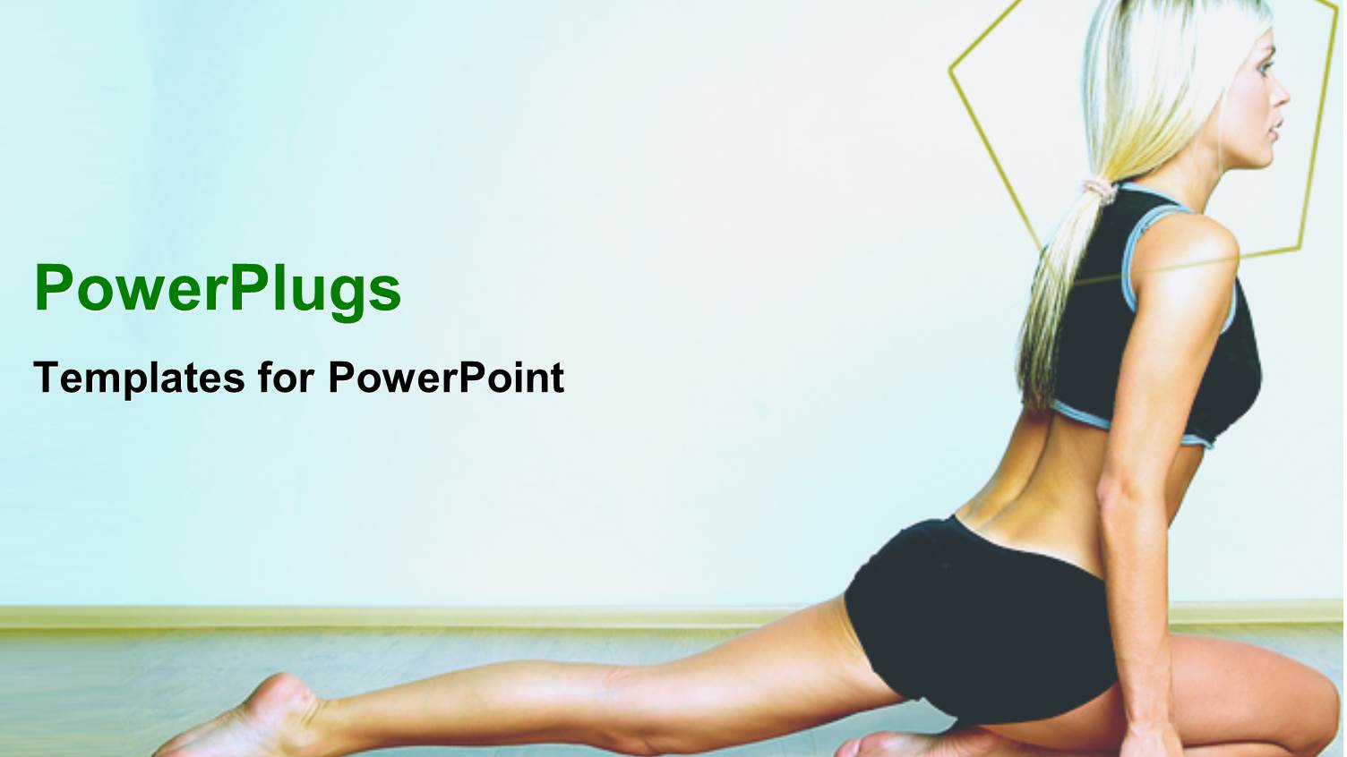 Petty Blond Lady Doing Yoga, Keeping Fit and Healthy