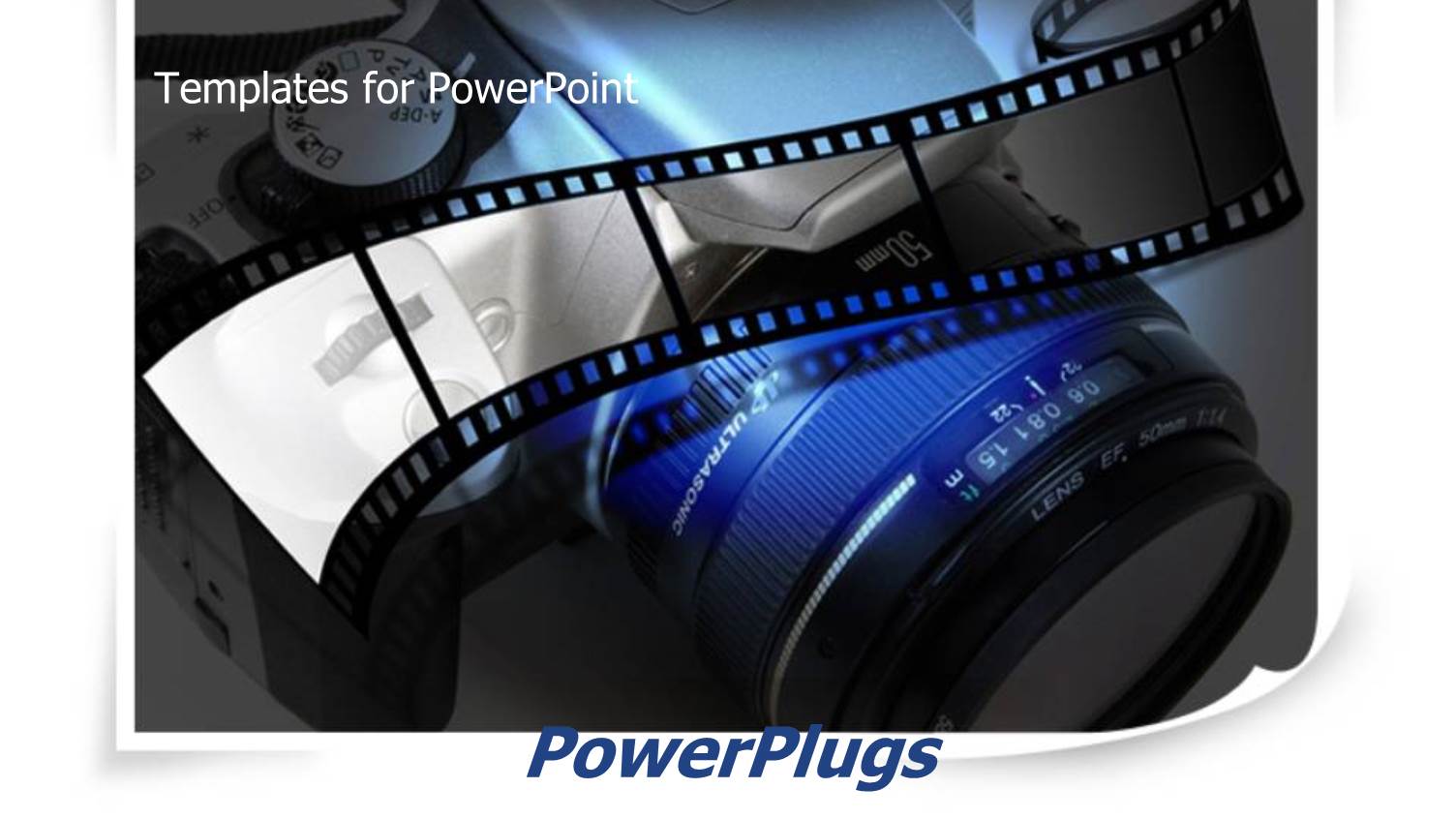 Photography with Film and SLR Camera Lens in Blue, White, Grey, Black