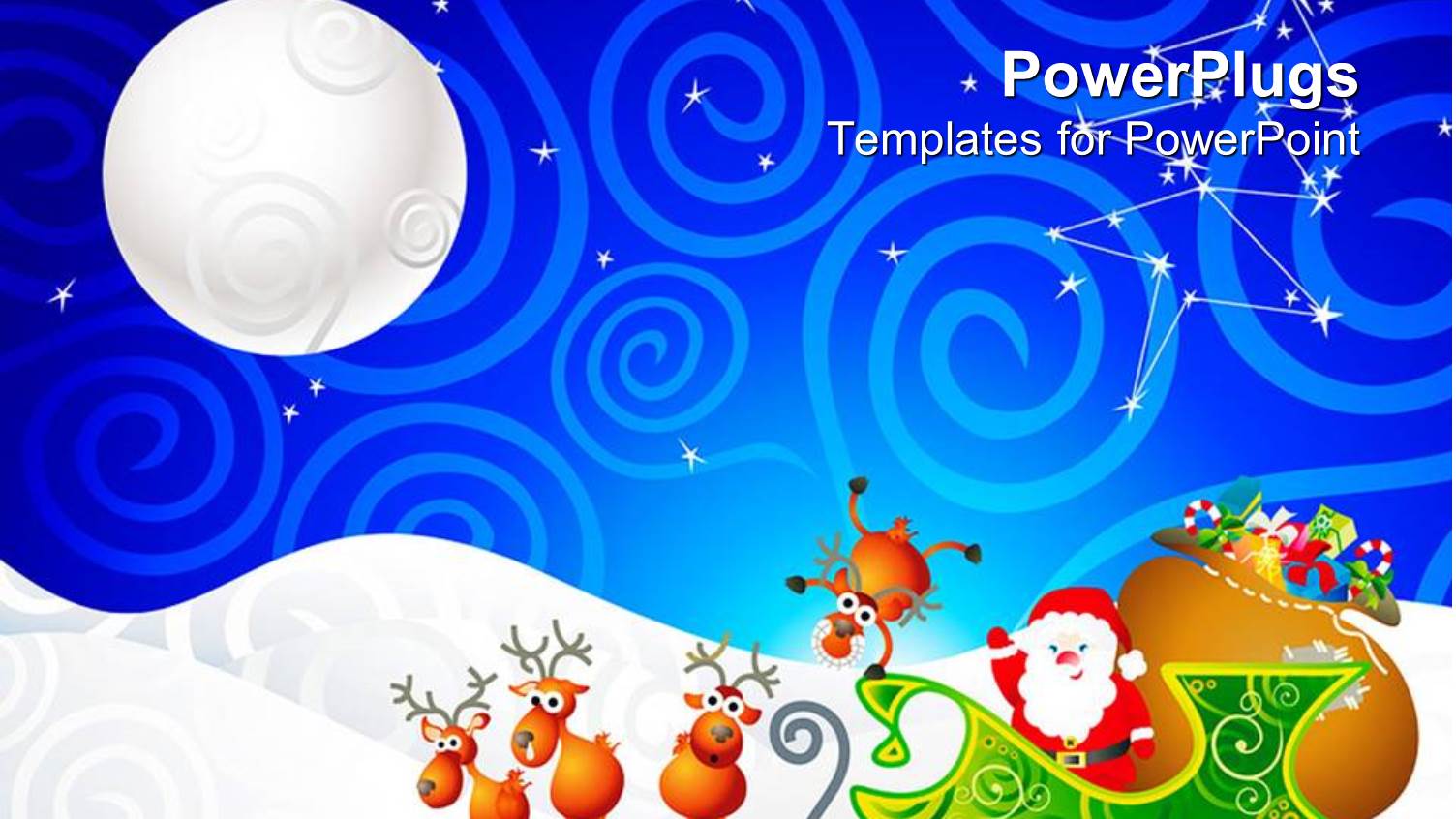 Picture of Santa Clause with his Cart and Snow