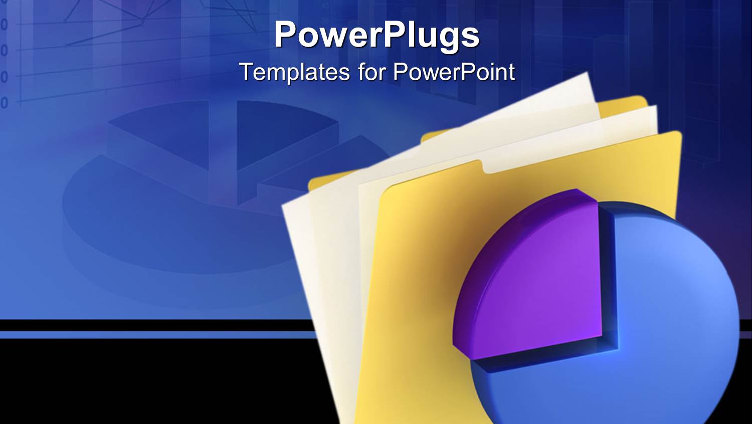 a Pie Chart Along with a File and Reflection in the Background