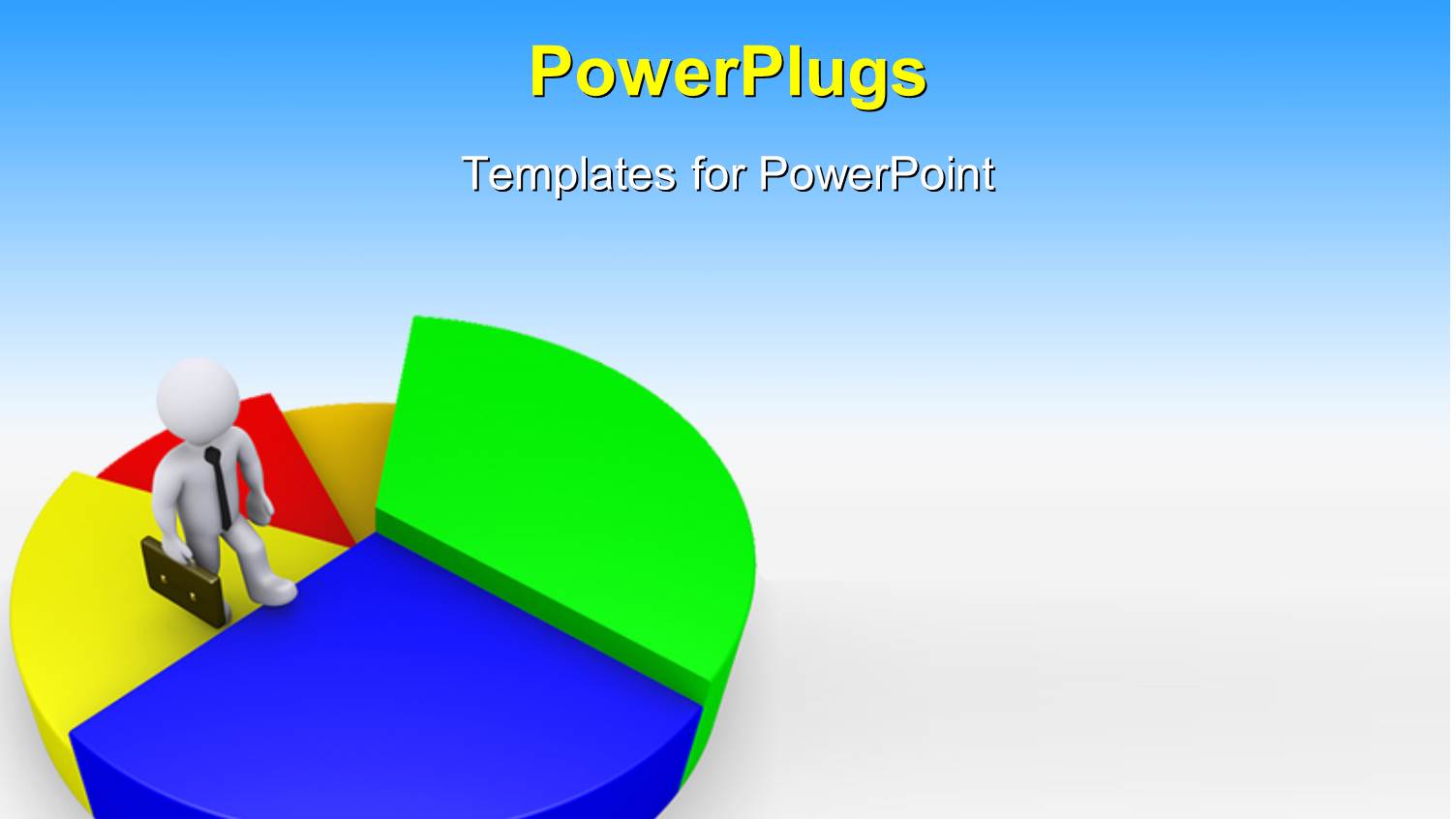 a Pie Chart with Bluish Background and Place for Text