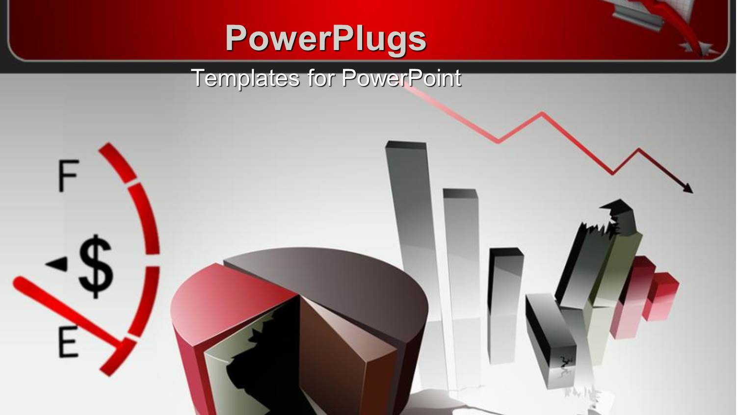 a Pie Chart with a Fuel Check and Grayish Background