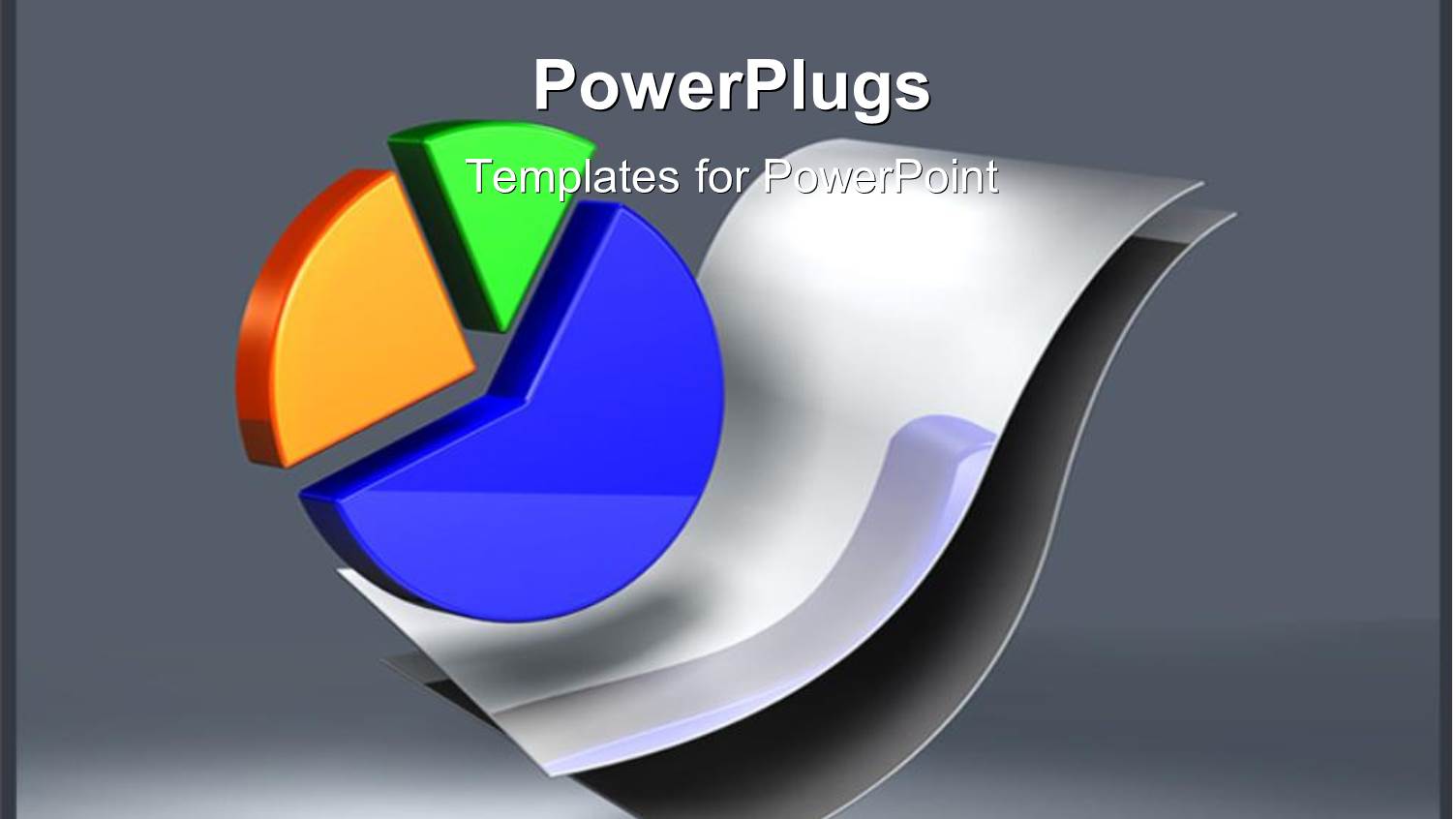 a Pie Chart with a Greyish Background and Place for Text