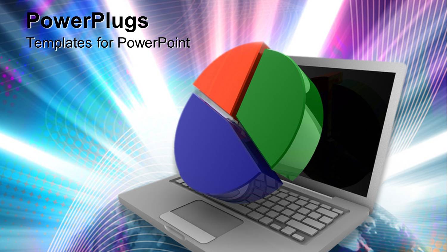 a Pie Chart on Top of a Laptop