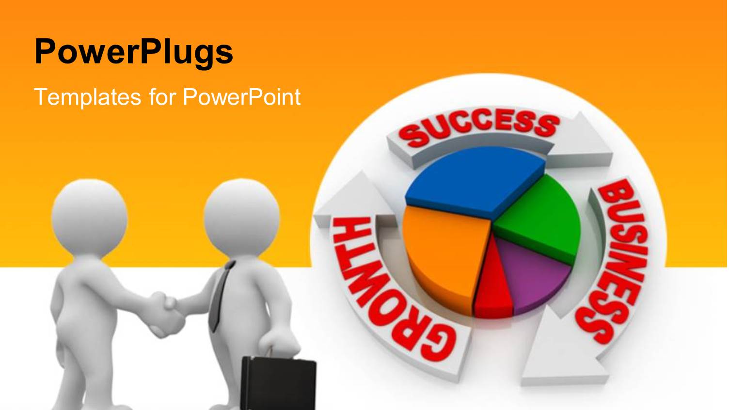 a Pie Chart with Yellowish Background and Place for Text