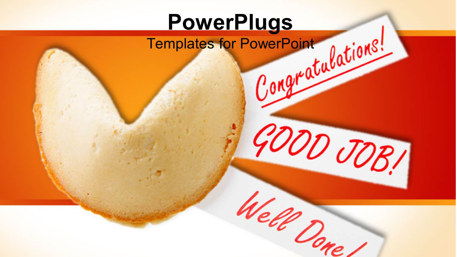 a Piece of Bread with Congratulation and Orange Background