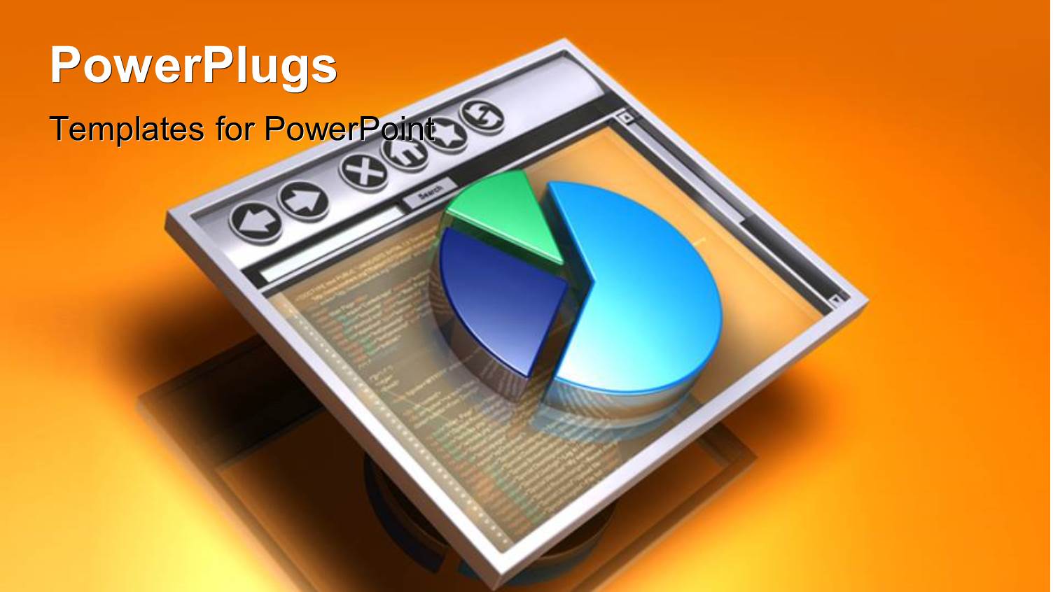 a Piechart with a Screen and Orange Background