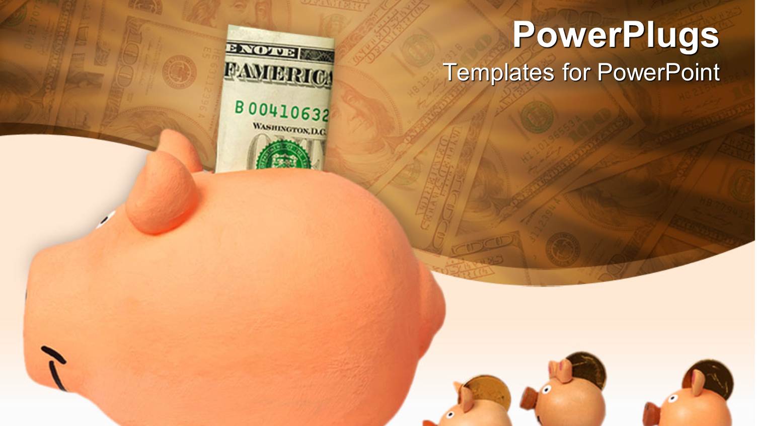 a Piggy Bank and a Dollar Along with other Piggy Banks