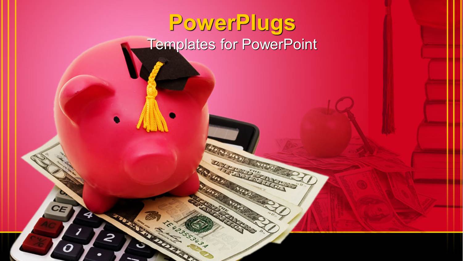 a Piggy Bank on Top of a Calculator and Dollar Notes